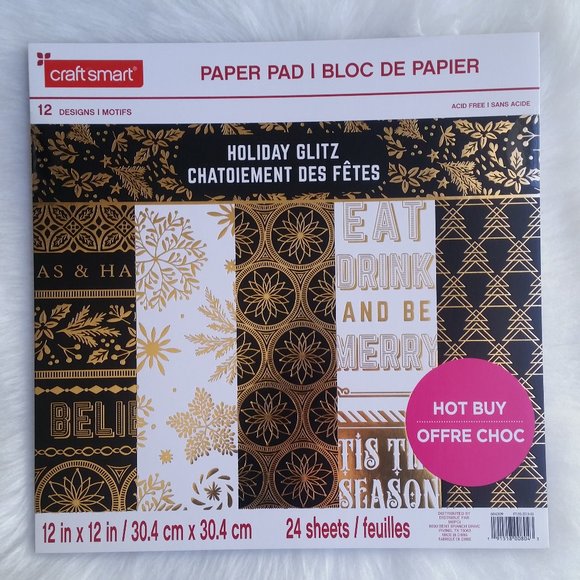 Holiday Glitz Paper Pad by Craft Smart 12x12 - Picture 2 of 9